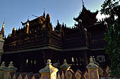 Myanmar - Mandalay, Shwe In Bin Kyaung a wonderful example of the Burmese unique teak architecture and wood-carving art. 